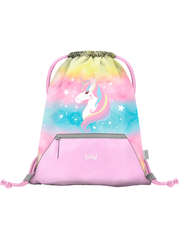 BAAGL  BAAGL 3 SET Airy Rainbow Unicorn: táska, tolltartó, zsák