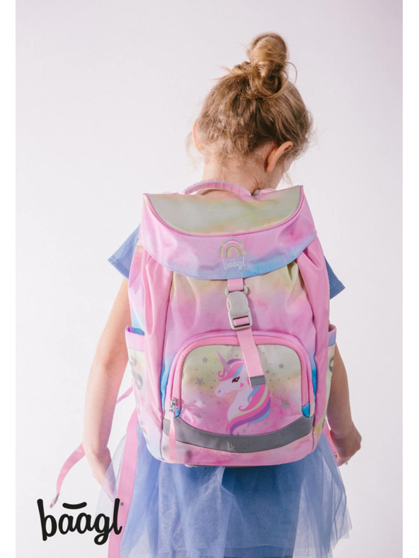 BAAGL  BAAGL 3 SET Airy Rainbow Unicorn: táska, tolltartó, zsák