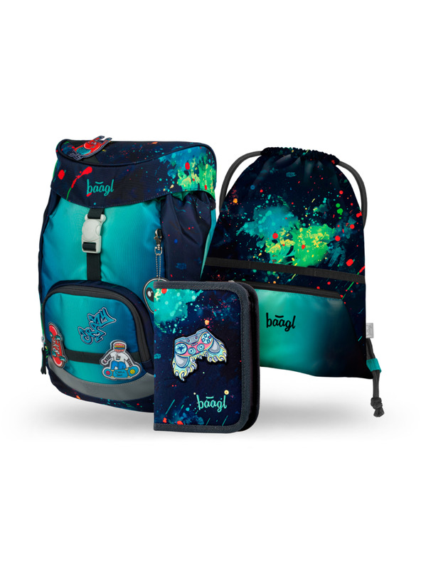 BAAGL  BAAGL SET 3 Airy Chill: hátizsák, tolltartó, zsák
