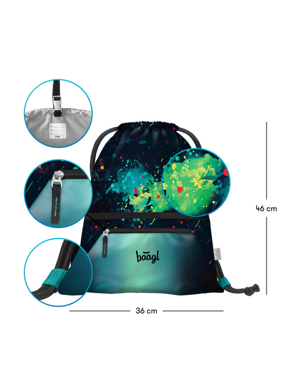 BAAGL  BAAGL SET 3 Airy Chill: hátizsák, tolltartó, zsák