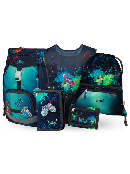 BAAGL  BAAGL SET 5 Airy Chill: hátizsák, tolltartó, zsák, kötény, pénztárca