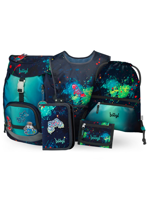 BAAGL  BAAGL SET 5 Airy Chill: hátizsák, tolltartó, zsák, kötény, pénztárca