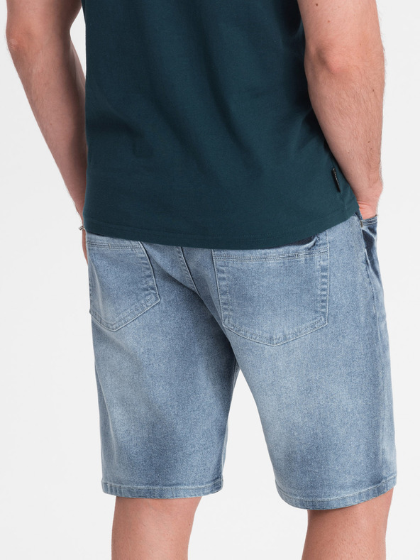 Ombre Clothing Világoskék férfi farmer rövidnadrág Ombre Ruházat