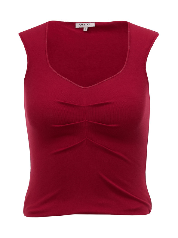 Orsay ORSAY Piros női top fodrokkal