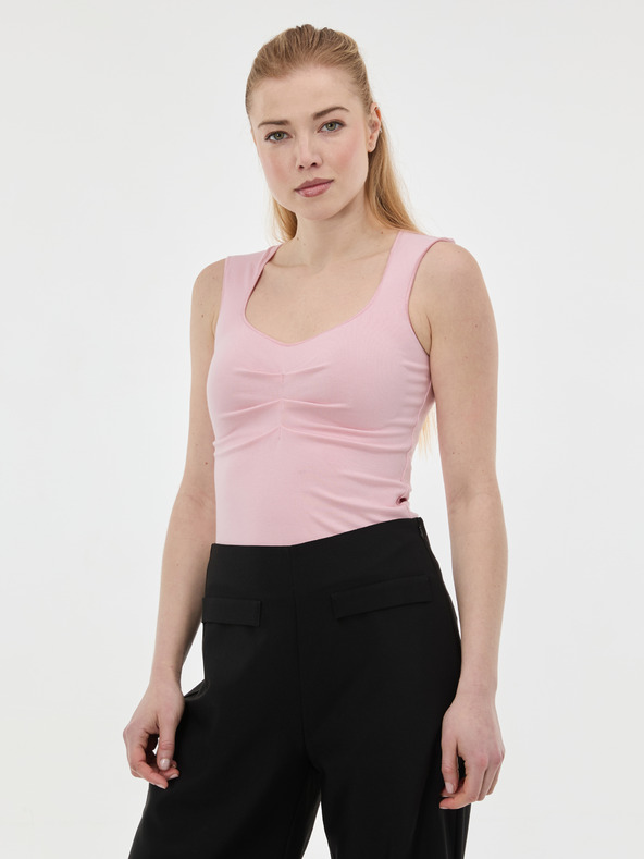 Orsay ORSAY Világos rózsaszín női top fodrokkal