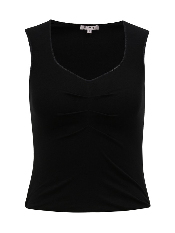 Orsay ORSAY Fekete női top fodrokkal