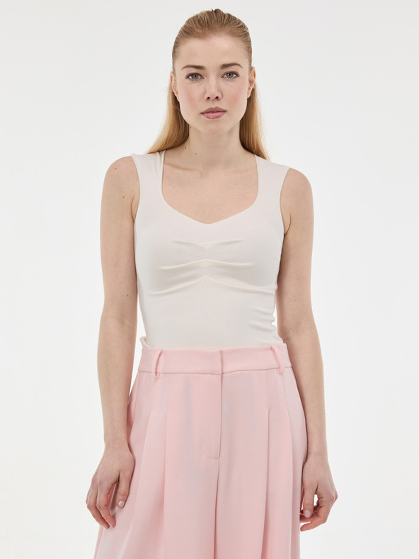 Orsay ORSAY Krémszínű női top fodrokkal