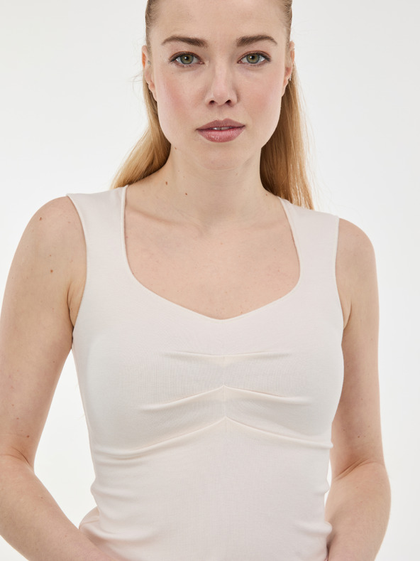 Orsay ORSAY Krémszínű női top fodrokkal