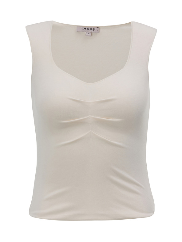 Orsay ORSAY Krémszínű női top fodrokkal