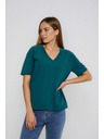 Moodo Pamut póló "V" nyakkivágással zöld Moodo