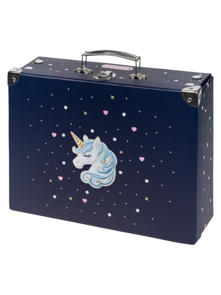 BAAGL  BAAGL Összehajtható iskolai kufri Unicorn Gold fém sarokkal