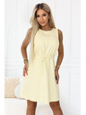 numoco VICTORIA Trapéz ruha ujjak nélkül övvel - vajas sárga