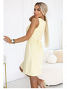 numoco VICTORIA Trapéz ruha ujjak nélkül övvel - vajas sárga