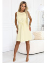 numoco VICTORIA Trapéz ruha ujjak nélkül övvel - vajas sárga