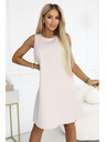 numoco VICTORIA Trapéz ruha ujjak nélkül övvel - bézs