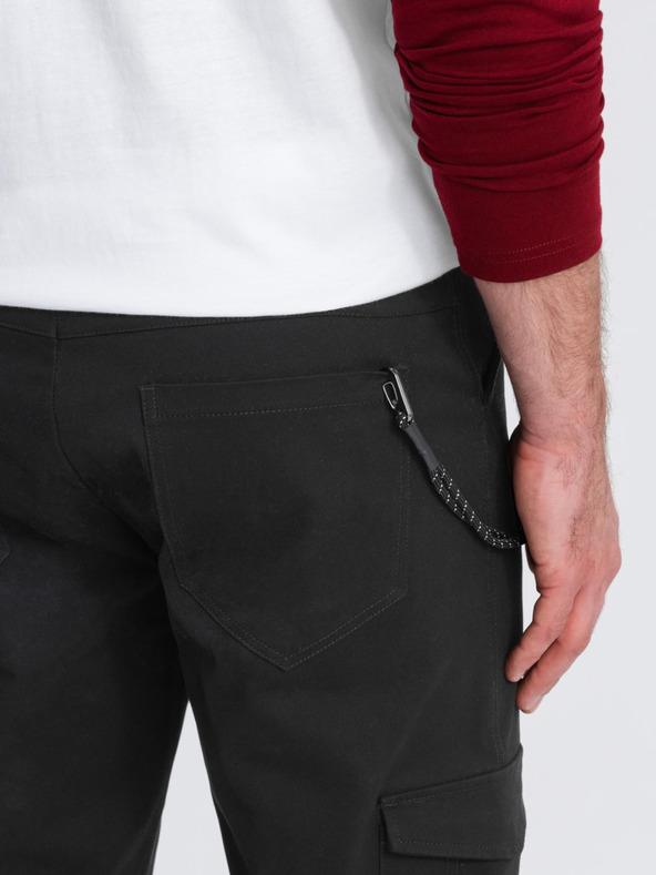 Ombre Clothing Fekete férfi teher nadrág Ombre Ruházat