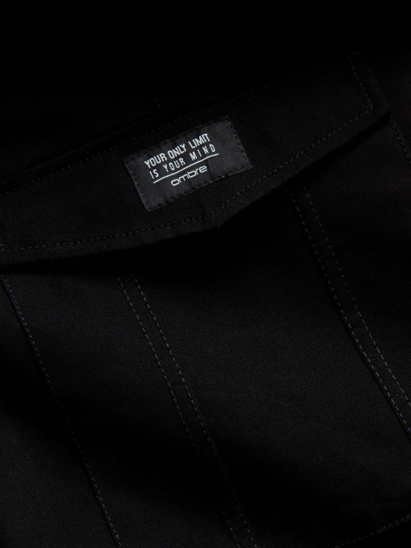 Ombre Clothing Fekete férfi teher nadrág Ombre Ruházat