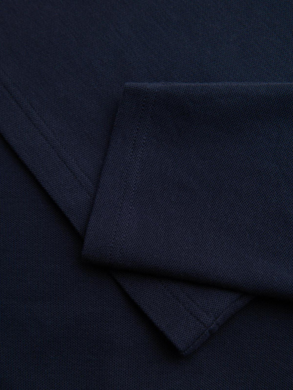 Ombre Clothing Férfi BASIC póló hosszú ujjal és polo nyakkal - sötétkék V3 OM-POBL-0162 Ombre Clothing