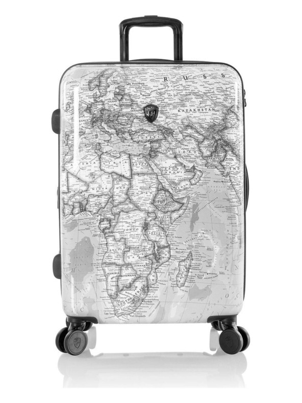 Heys Fekete-fehér mintás utazótáska Heys Journey 3G M Fekete-fehér Térkép