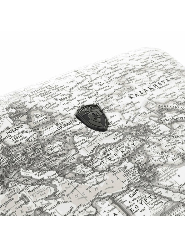 Heys Fekete-fehér mintás utazótáska Heys Journey 3G M Fekete-fehér Térkép