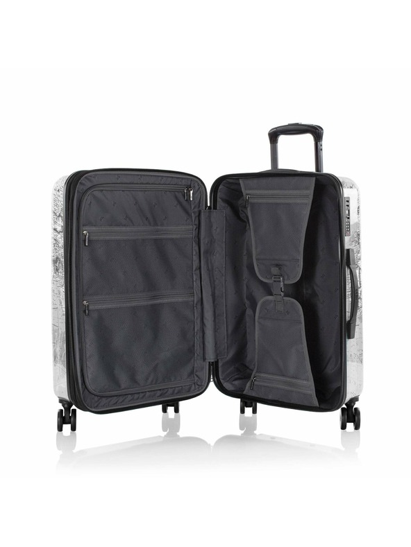 Heys Fekete-fehér mintás utazótáska Heys Journey 3G M Fekete-fehér Térkép