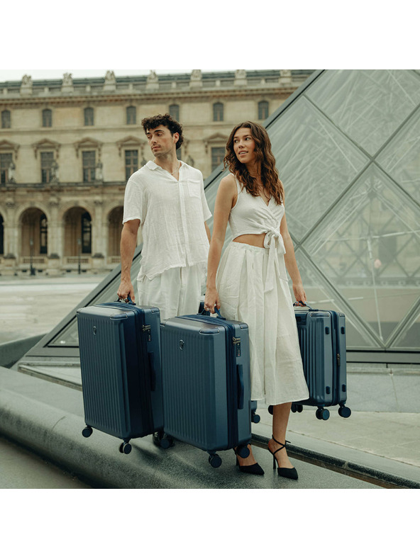 Heys Heys Luxe S,M,L Navy utazó bőrönd szett