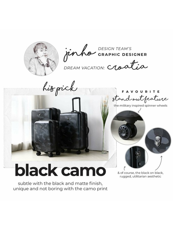 Heys Heys Black Camo M utazóbőrönd