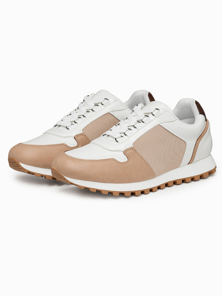 Ombre Clothing Cipő OM-FOSL-0243 - fehér/homokszínű Ombre Clothing