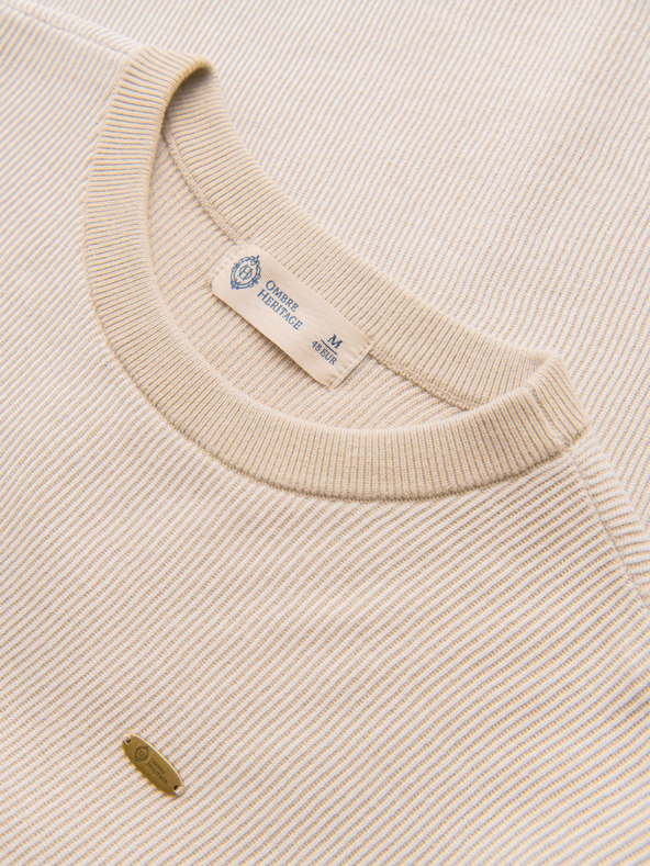 Ombre Clothing Férfi strukturált ing pamut kötésből - fehér V1 OM-TSCT-0265 Ombre Clothing