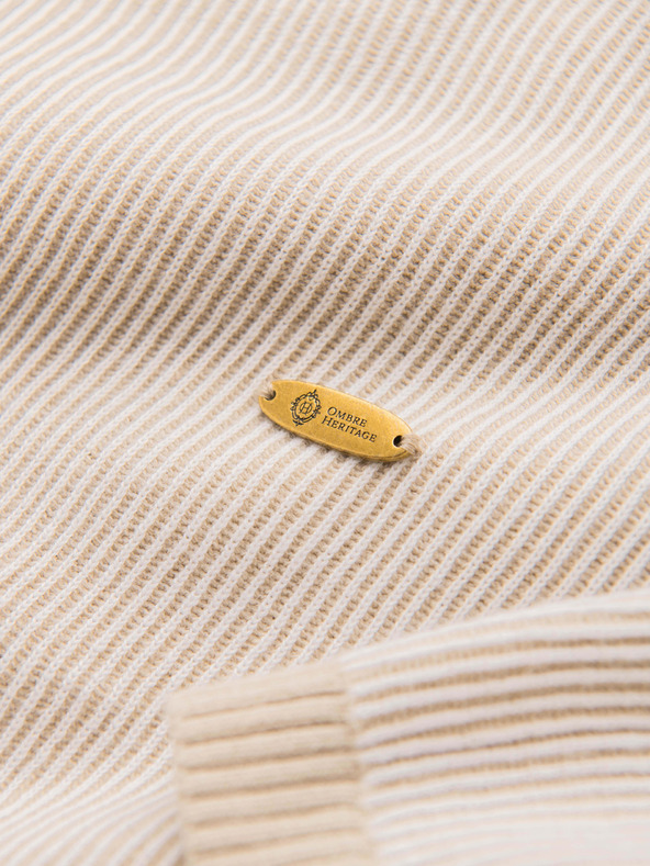 Ombre Clothing Férfi strukturált ing pamut kötésből - fehér V1 OM-TSCT-0265 Ombre Clothing