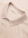 Ombre Clothing Férfi pólóing SLIM FIT viszkózból függőleges csíkokkal - bézs V2 OM-POSS-0169 Ombre Clothing