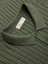 Ombre Clothing Férfi pólóing SLIM FIT viszkózból függőleges bordázattal - olívazöld V4 OM-POSS-0169 Ombre Clothing
