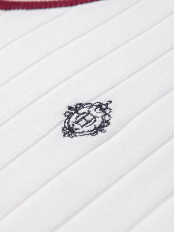 Ombre Clothing Férfi viszkóz pólö V nyakkivágással - fehér V1 OM-TSCT-0266 Ombre Clothing