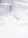 Ombre Clothing Férfi pamut pólö kontrasztos kétszínú nyomattal - fehér V2 OM-TSPT-0219 Ombre Clothing