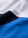 Ombre Clothing Férfi pamut pólö trikolór színekben - fehér és kék V4 OM-TSCT-0174 Ombre Clothing