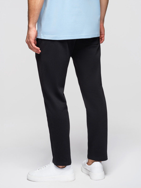 Ombre Clothing Férfi pamut BASIC melegítő nadrág varrás nélkül - fekete V5 OM-PABS-0304 Ombre Clothing