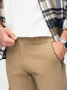 Ombre Clothing Férfi nadrág egyenes szárral és zipzáras zsebekkal - khaki V3 P1517 Ombre Clothing