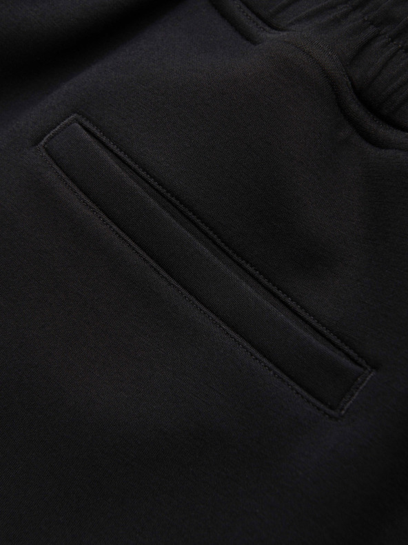 Ombre Clothing Férfi melegítő egyenes szárral sima kötésből - fekete V1 OM-PSBC-0221 Ombre Clothing