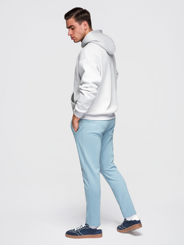 Ombre Clothing Férfi pamut BASIC melegítő nem bélelt szárral - világoskék V7 OM-PABS-0304 Ombre Clothing