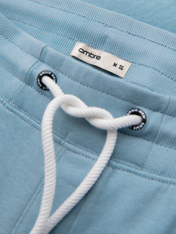 Ombre Clothing Férfi pamut BASIC melegítő nem bélelt szárral - világoskék V7 OM-PABS-0304 Ombre Clothing