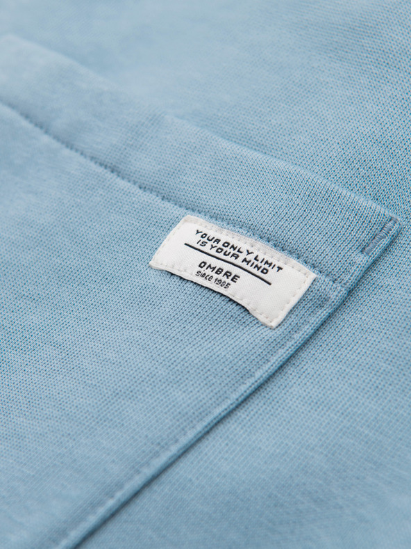 Ombre Clothing Férfi pamut BASIC melegítő nem bélelt szárral - világoskék V7 OM-PABS-0304 Ombre Clothing