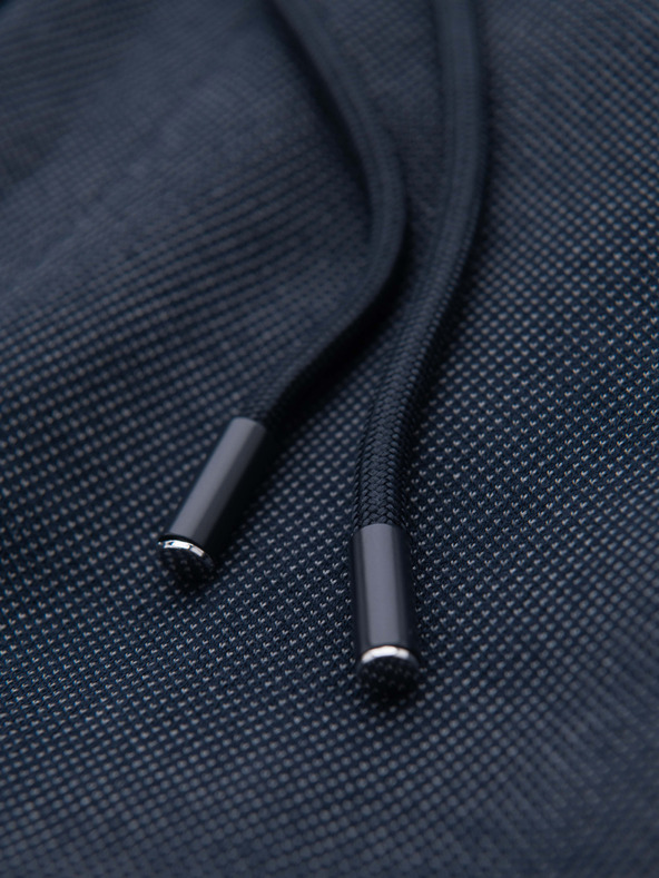 Ombre Clothing Férfi lezser nadrág CARROT FIT jacquard kötésből - sötétkék V1 OM-PACP-0292 Ombre Clothing