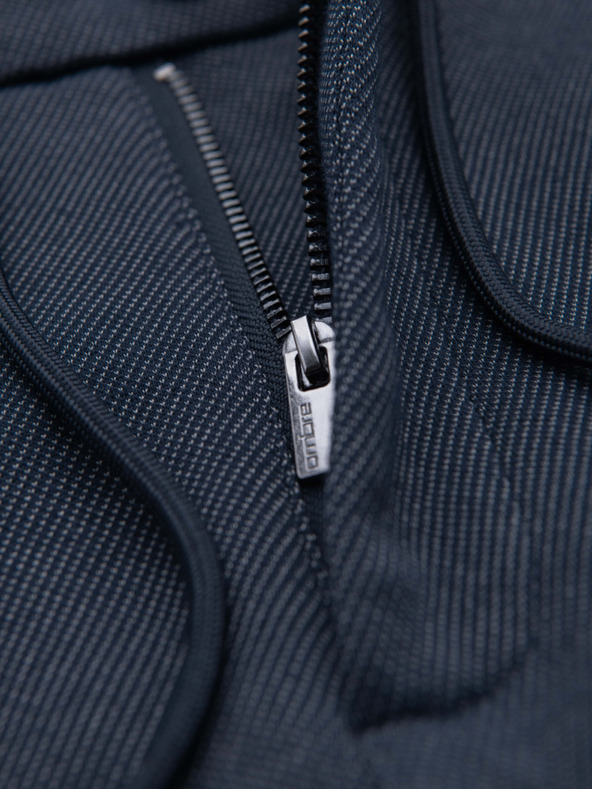 Ombre Clothing Férfi lezser nadrág CARROT FIT jacquard kötésből - sötétkék V1 OM-PACP-0292 Ombre Clothing