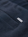 Ombre Clothing Férfi lezser nadrág CARROT FIT jacquard kötésből - sötétkék V1 OM-PACP-0292 Ombre Clothing