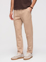Ombre Clothing Férfi melegítő egyenes szárral sima kötésből - bézs V3 OM-PSBC-0221 Ombre Clothing