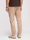 Ombre Clothing Férfi melegítő egyenes szárral sima kötésből - bézs V3 OM-PSBC-0221 Ombre Clothing