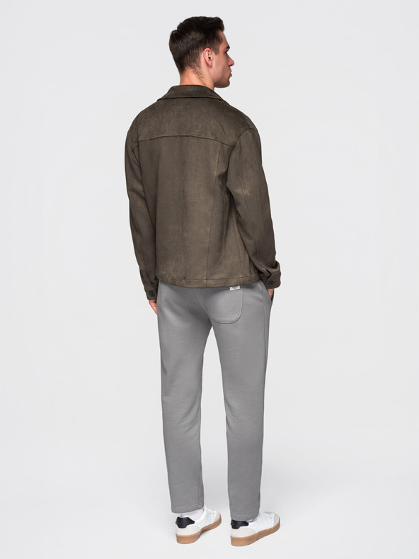 Ombre Clothing Férfi pamut BASIC melegítő nem bélelt szárral - szürke V8 OM-PABS-0304 Ombre Clothing