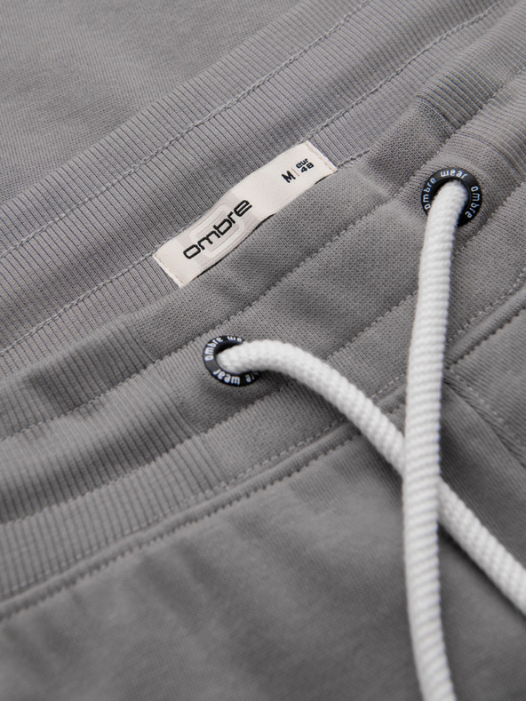 Ombre Clothing Férfi pamut BASIC melegítő nem bélelt szárral - szürke V8 OM-PABS-0304 Ombre Clothing