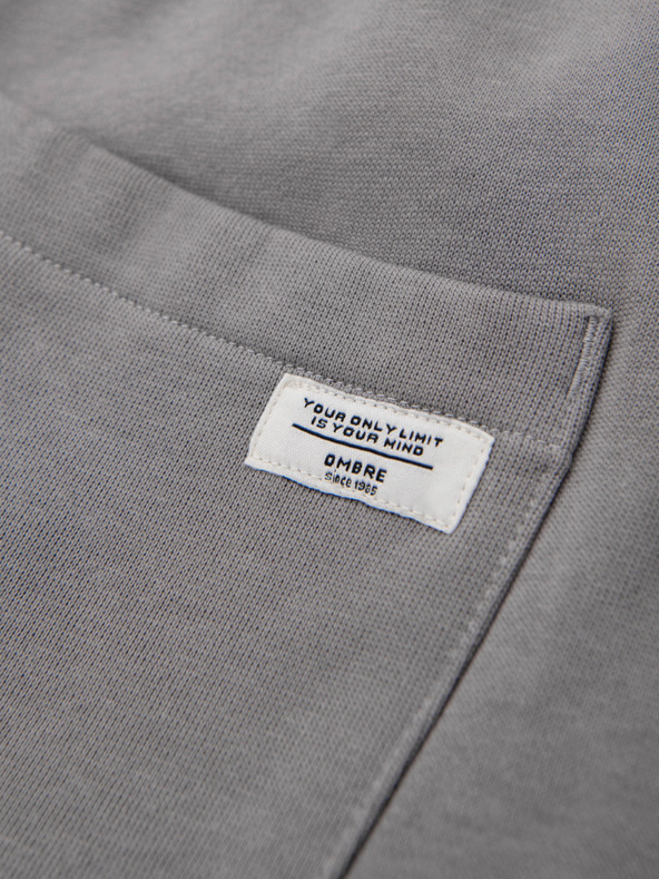 Ombre Clothing Férfi pamut BASIC melegítő nem bélelt szárral - szürke V8 OM-PABS-0304 Ombre Clothing