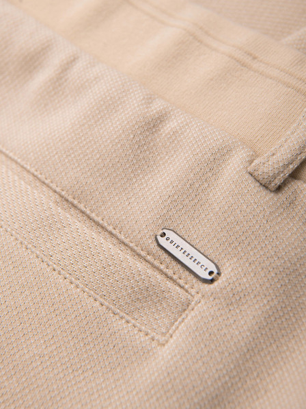 Ombre Clothing Férfi lezser nadrág CARROT FIT jacquard kötésből - bézs V2 OM-PACP-0292 Ombre Clothing